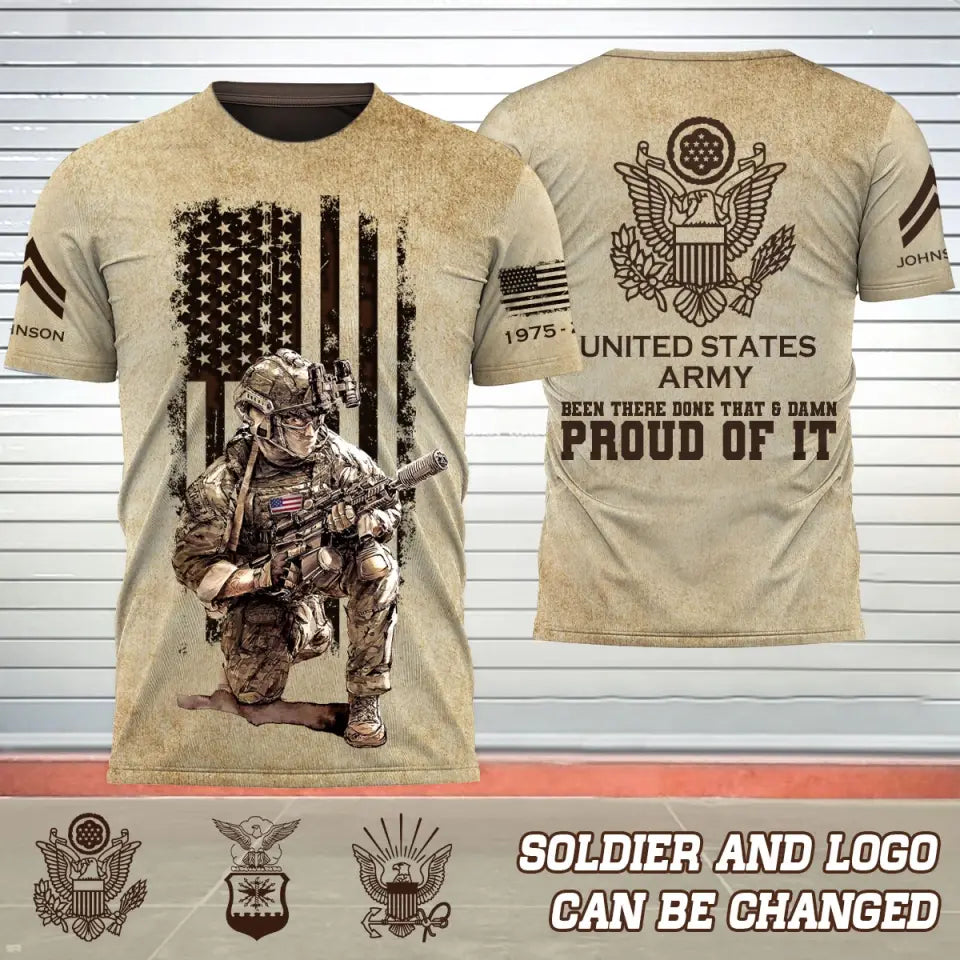 Personalized United States Army Been There Done That & Damn Proud Of It US Veteran T-shirt 3D Printed AHVQ241557