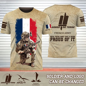 Personalized  French Army Been There Done That & Damn Proud Of It French Veteran T-shirt 3D Printed AHVQ241557