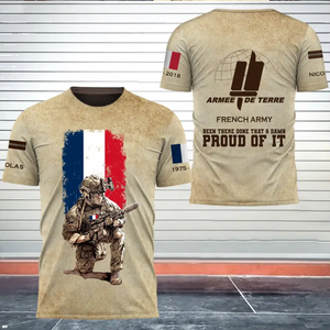 Personalized  French Army Been There Done That & Damn Proud Of It French Veteran T-shirt 3D Printed AHVQ241557