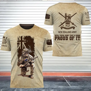 Personalized New Zealand Army Been There Done That & Damn Proud Of It New Zealand Veteran T-shirt 3D Printed AHVQ241557