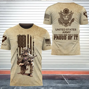 Personalized United States Army Been There Done That & Damn Proud Of It US Veteran T-shirt 3D Printed AHVQ241557