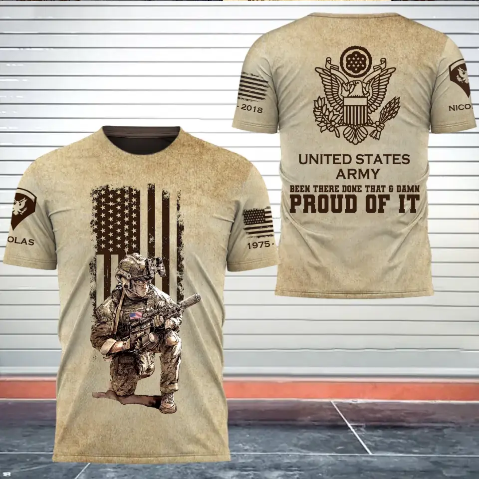 Personalized United States Army Been There Done That & Damn Proud Of It US Veteran T-shirt 3D Printed AHVQ241557