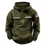 Personalized US Army Veteran Rank Camo & Name
American Retro Hooded Sweatshirt Printed QTVA241572