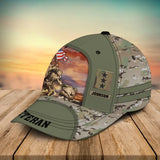 Personalized US Veteran Rank Camo & Name Cap 3D Printed AHVA241584