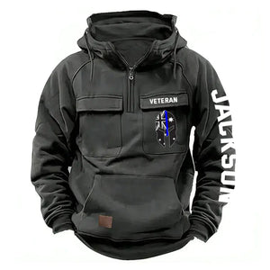 Personalized Australian Veteran Starpan Helmet & Name American Retro Hooded Sweatshirt Printed QTKH241589