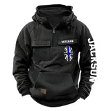 Personalized UK Veteran Starpan Helmet & Name American Retro Hooded Sweatshirt Printed QTKH241589