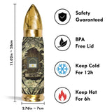 Personalized Austrian Veteran Rank Camo Custom Name Bullet Tumbler Printed VA241591
