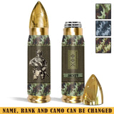 Personalized Irish Veteran Rank Camo Custom Name Bullet Tumbler Printed VA241591
