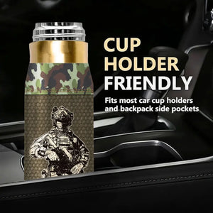Personalized Irish Veteran Rank Camo Custom Name Bullet Tumbler Printed VA241591
