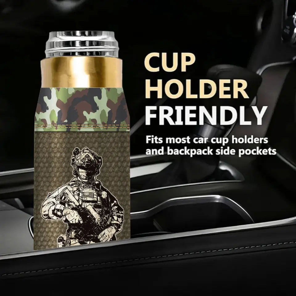 Personalized Irish Veteran Rank Camo Custom Name Bullet Tumbler Printed VA241591
