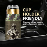 Personalized Irish Veteran Rank Camo Custom Name Bullet Tumbler Printed VA241591