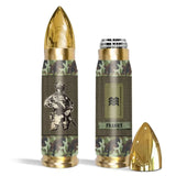 Personalized Irish Veteran Rank Camo Custom Name Bullet Tumbler Printed VA241591