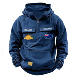Personalized Australian Veteran Logo Australia Flag Custom Name American Retro Hooded Sweatshirt Printed QTVA241596