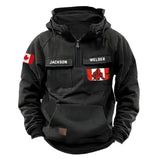Personalized Canadian Welder Canada Flag American Retro Hooded Sweatshirt Printed KVH241601