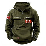 Personalized Canadian Welder Canada Flag American Retro Hooded Sweatshirt Printed KVH241601