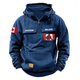 Personalized Canadian Welder Canada Flag American Retro Hooded Sweatshirt Printed KVH241601