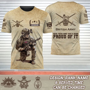 Personalized British Army Been There Done That & Damn Proud Of It UK Veteran Custom Rank & Name 3D T-shirt Printed AHVQ241614