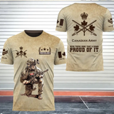 Personalized Canadian Army Been There Done That & Damn Proud Of It Canadian Veteran Custom Rank & Name 3D T-shirt Printed AHVQ241614