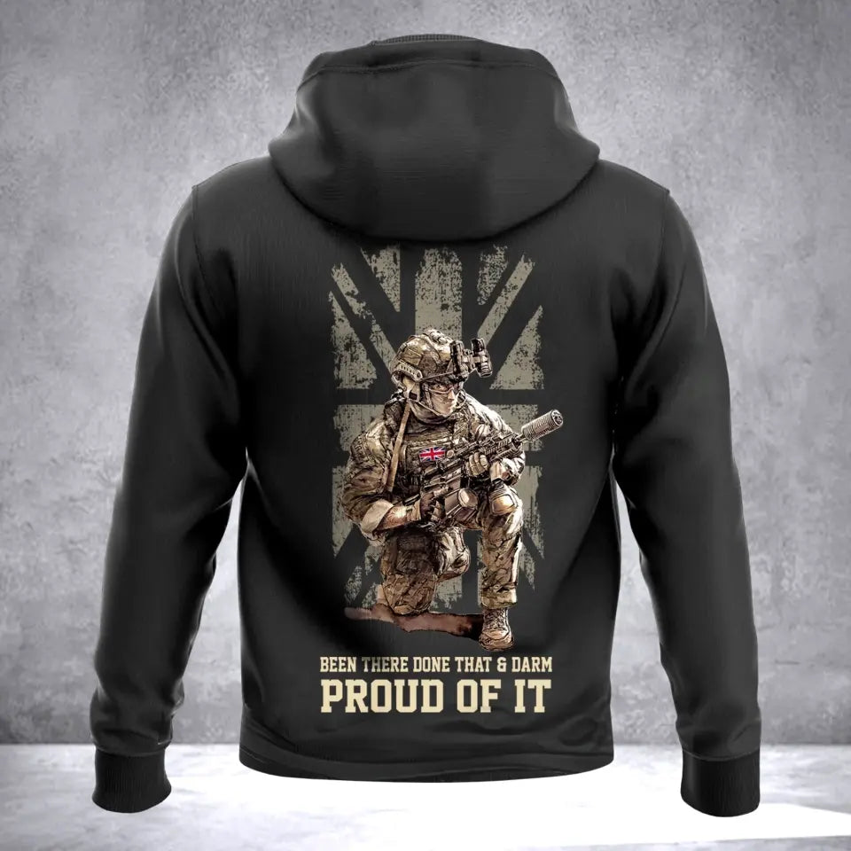 Personalized UK Army Veteran Been There Done That & Damn Proud Of It American Retro Hooded Sweatshirt Printed LVA241621