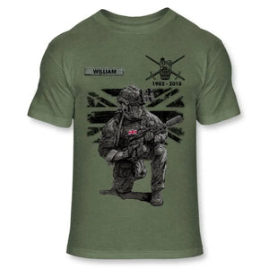 Personalized UK Veteran Camo Custom Name & Time T-shirt Printed VQ241619