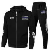 Personalized US Police Flag Custom Name, Department & ID 2D Set Tracksuit Hooded Sweatshirt & Pants Printed KVH241624