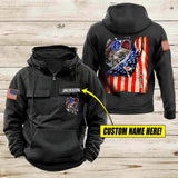 Personalized US Flag Fishing American Retro Hooded Sweatshirt Printed LVA241631