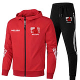 Personalized US Flag Welder Custom Name 2D Set Tracksuit Hooded Sweatshirt & Pants Printed KVH241632