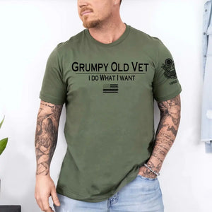 Personalized Grumpy Old Vet I Do What I Want US Veteran T-shirt Printed QTHN241633
