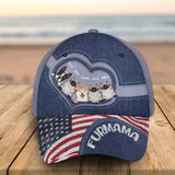 Personalized Furmama Dog Mom Cat Mom US Flag Cap 3D Printed HN241626