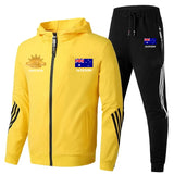 Personalized Australian Veteran Branch Logo & Name 2D Set Tracksuit Hooded Sweatshirt & Pants Printed VQ241638