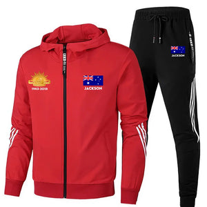 Personalized Australian Veteran Branch Logo & Name 2D Set Tracksuit Hooded Sweatshirt & Pants Printed VQ241638