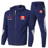Personalized Canadian Veteran Branch Logo & Name 2D Set Tracksuit Hooded Sweatshirt & Pants Printed VQ241638