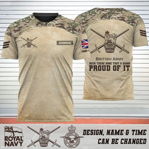Personalized UK Army Been There Done That & Damn Proud Of It 3D T-shirt Printed AHHN241648