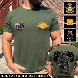 Personalized Australian Veteran Branch Logo Custom Name T-shirt Printed VQ241642