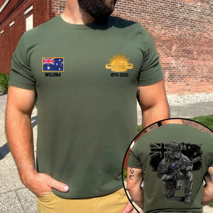 Personalized Australian Veteran Branch Logo Custom Name T-shirt Printed VQ241642