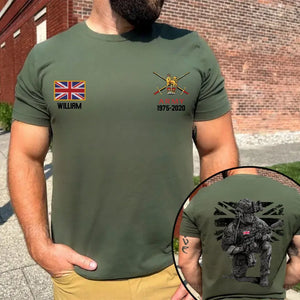 Personalized UK Veteran Branch Logo Custom Name T-shirt Printed VQ241642