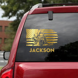 Personalized Welder US Flag Custom Name Decal Printed KVH241643