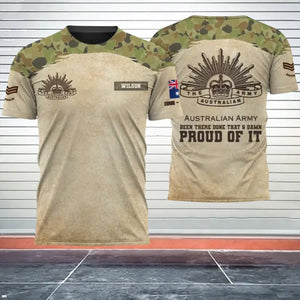 Personalized Australian Army Been There Done That & Damn Proud Of It 3D T-shirt Printed AHHN241648