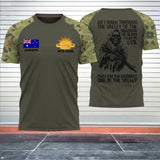 Personalized As I Walk Through The Valley Of The Shadow Of Death I Fear No Evil For I Am The Baddest One In The Valley Australian Veteran 3D T-shirt Printed KVH241646