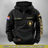 Personalized Netherlands Army Veteran Rank Gold & Logo American Retro Hooded Sweatshirt Printed KVH241669