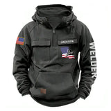 Personalized US State Flag Welder Working American Retro Hooded Sweatshirt Printed KVH241665