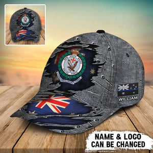 Personalized Australian Police Branch Logo & Name Cap 3D Printed QTVA241684