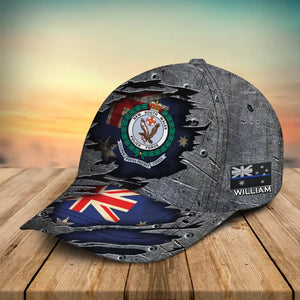 Personalized Australian Police Branch Logo & Name Cap 3D Printed QTVA241684