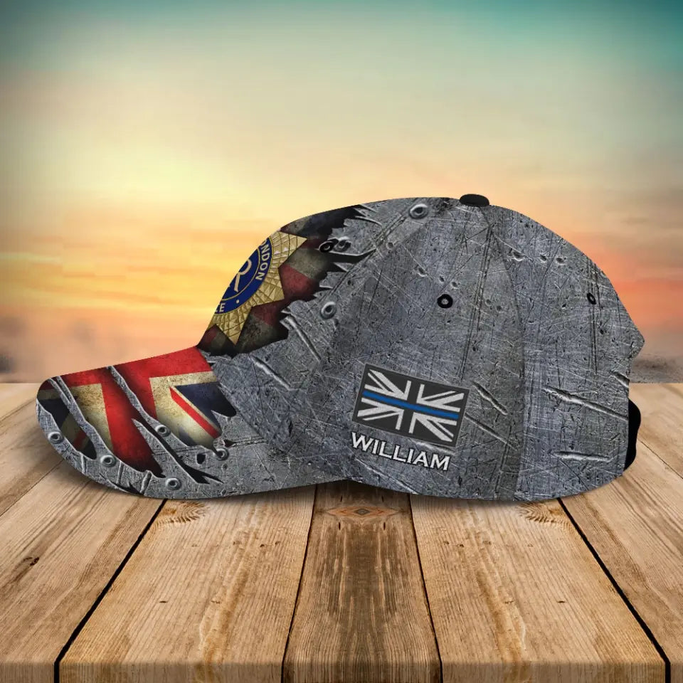 Personalized UK Police Branch Logo & Name Cap 3D Printed QTVA241684