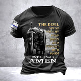 Personalized The Devil Saw Me With My Head Down And Thought He'd Won Until I Said Amen Australian Police T-shirt Printed QTVA241704