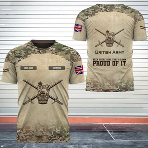 Personalized UK Army Been There Done That & Damn Proud Of It UK Veteran 3D T-shirt Printed AHVQ241700