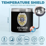 Personalized US Police Badge US Flag Bule Line Laser Handle Cup Printed KVH241735