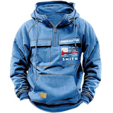 Personalized US Firefighter Flag Custom Name 
American Retro Hooded Sweatshirt Printed QTKH241759