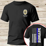 Personalized US Police Badge & Service Time Retired Police Officer T-shirt Printed KVH241761