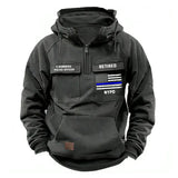 Personalized Retired US Police Department US Police Flag Blue Line American Retro Hooded Sweatshirt Printed QTHN241766